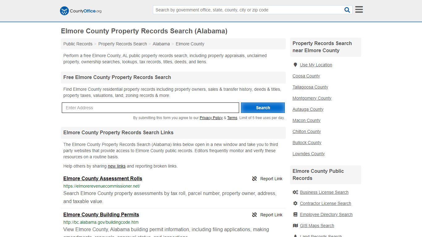 Elmore County Property Records Search (Alabama) - County Office